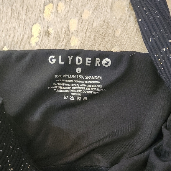 Glyder Gold and Black Sequin Crop Tank - Picture 2 of 4